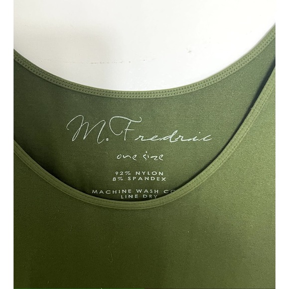 M Frederic seamless bodycon green long sleeve blouse one size S y2k - Picture 2 of 3